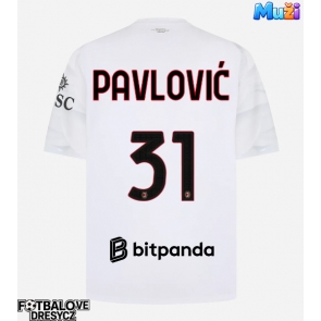 AC Milan Strahinja Pavlovic #31 Venkovní Dres 2026-27 Krátký Rukáv AC Milan Strahinja Pavlovic #31 Venkovní Dres 2026-27 Krátký Rukáv